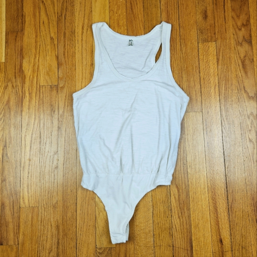 Free People White Tank Bodysuit